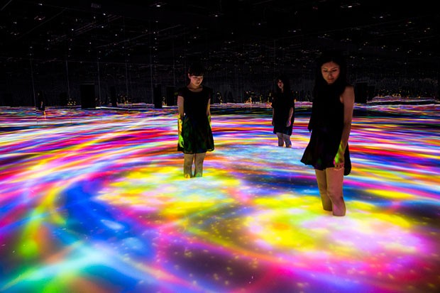 Exposição de arte digital em Tóquio brinca com cores e sensações (Foto: teamLab/Divulgação )