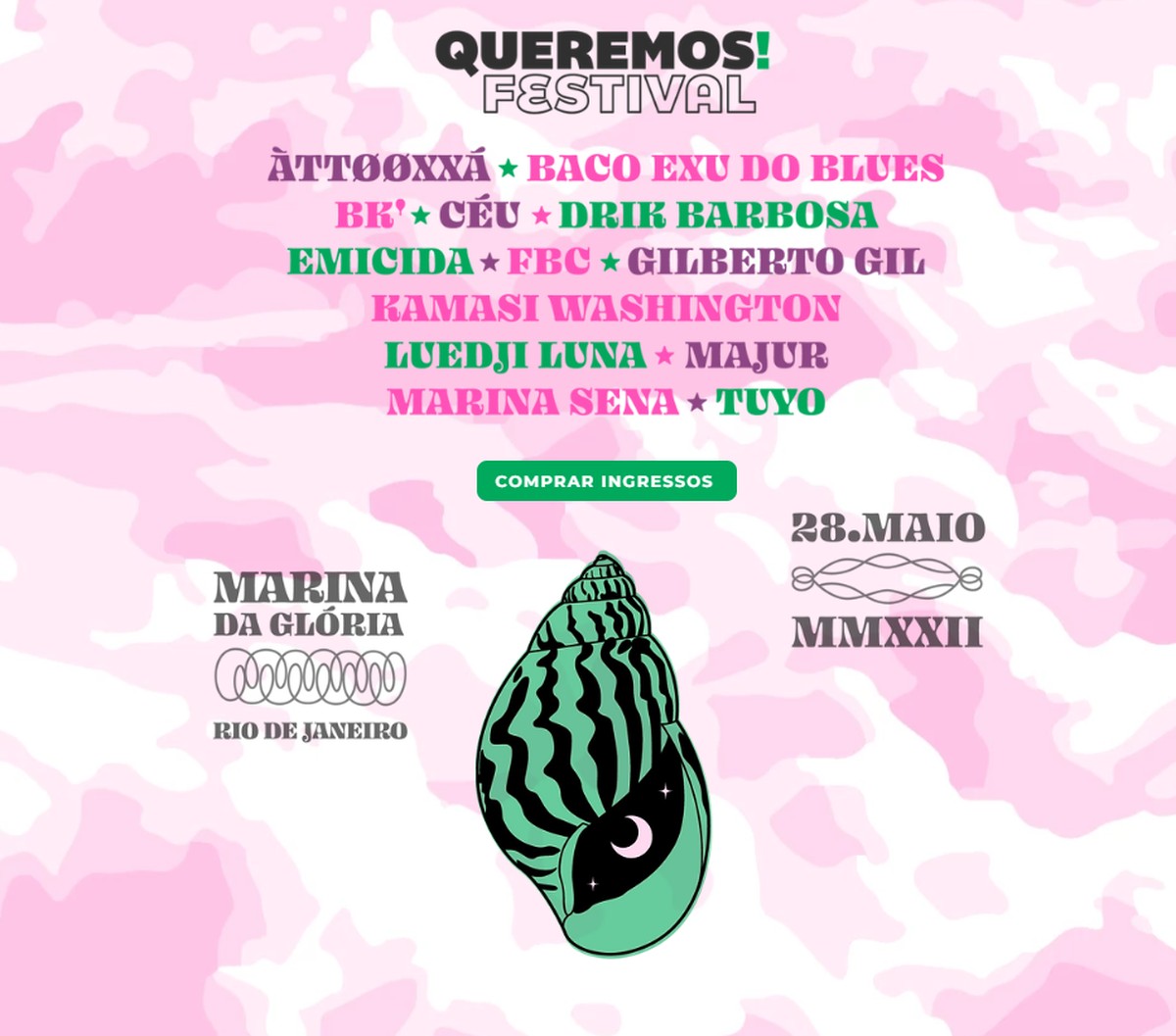 Pageant de música ‘Queremos!’, no Rio, anuncia novas atrações: Baco Exú do Blues, BK’, FBC, Luedji Luna e Tuyo