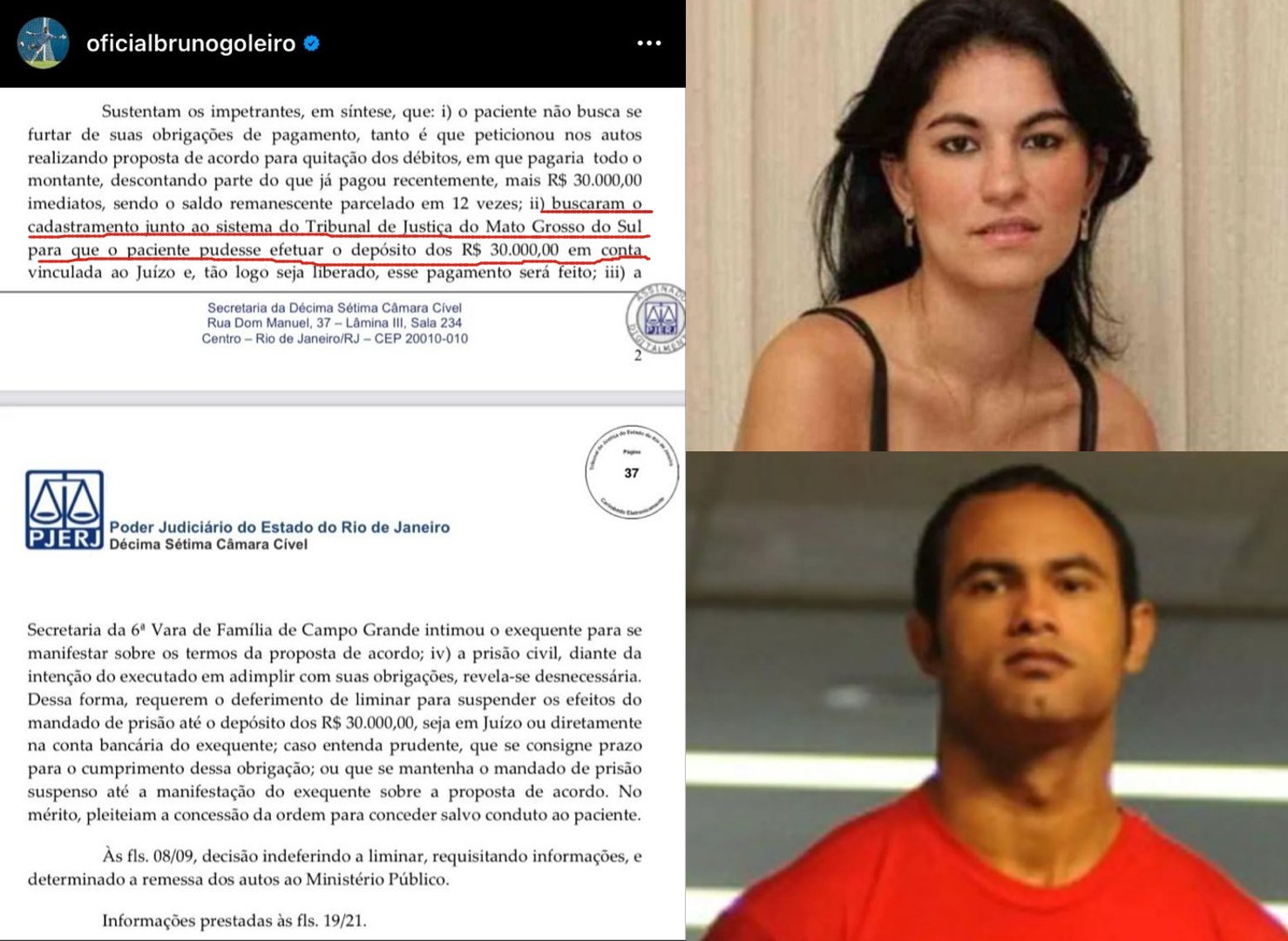 Após 12 anos sem pagar pensão a filho com Eliza Samudio, ex-goleiro Bruno tenta diminuir valor da dívida na Justiça