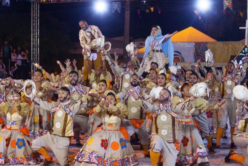 Apresentação de quadrilha no Arraiá de Águas Claras — Foto: Arraiá de Águas Claras/Divulgação