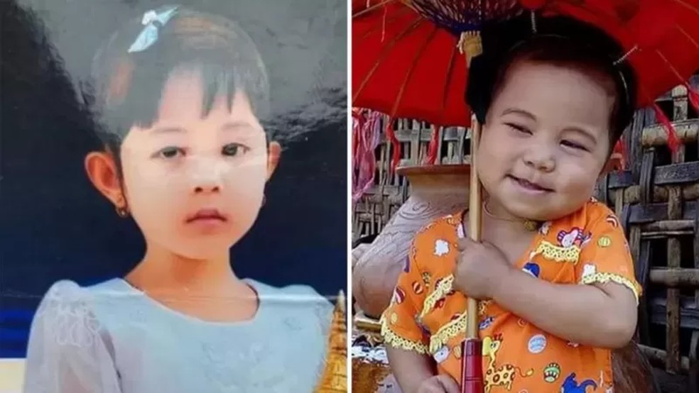 Zin Nwe Phyo, de 9 anos (à esquerda) e Su Yati Hlaing, de 7 (à direita) foram mortas no ataque à escola — Foto: BBC