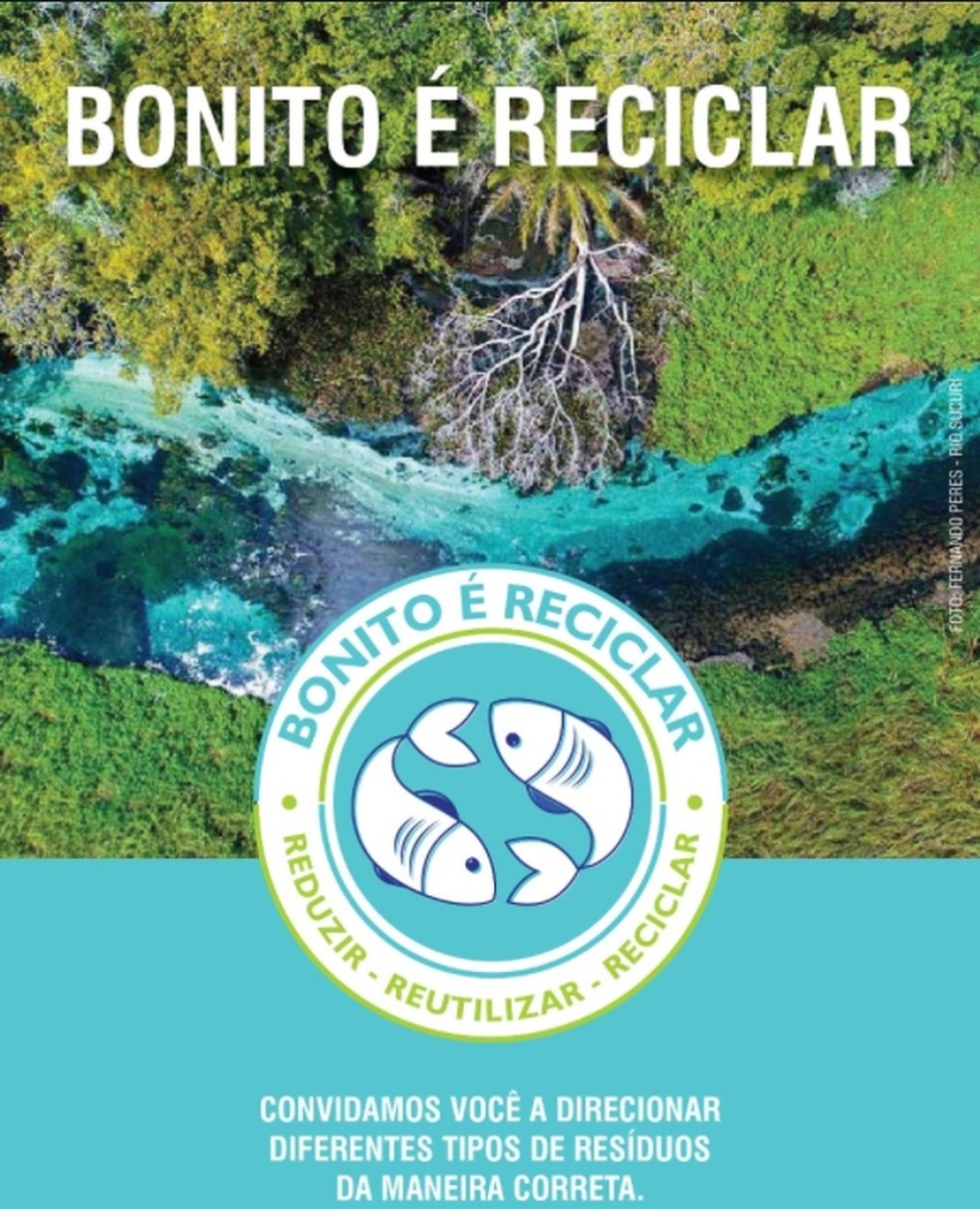 Cartilha tem orientações sobre descarte de resíduos — Foto: Prefeitura de Bonito/Divulgação