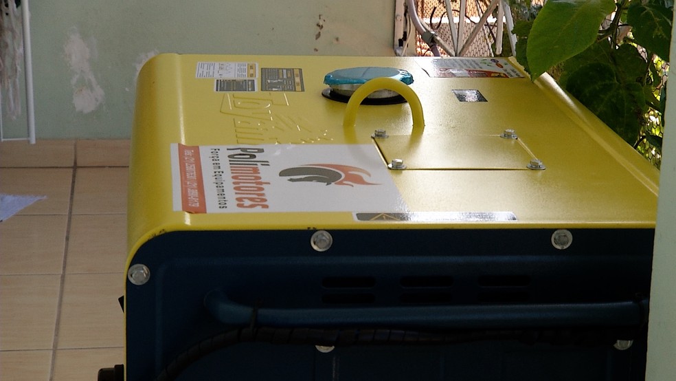 Gerador foi doado apÃ³s famÃ­lia ver matÃ©ria do G1  â Foto: AndrÃ© Dias/ Inter TV