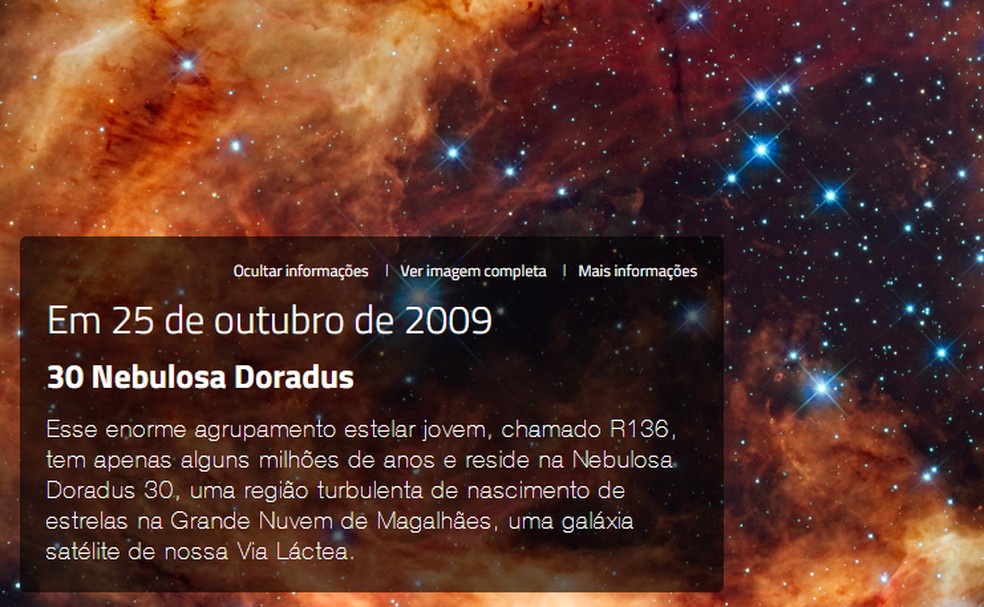 Site Da Nasa Mostra Fotos Tiradas Do Espaco No Dia Do Seu Aniversario Downloads Techtudo