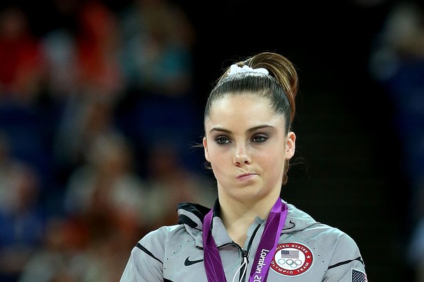 A ginasta McKayla Maroney decepcionada nas Olimpíadas de Londres (Foto: Getty Images)