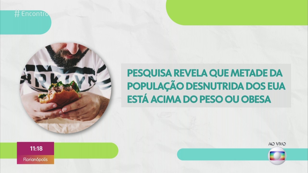 Pesquisa revela que metade da população desnutrida nos EUA está acima do peso ou obesa