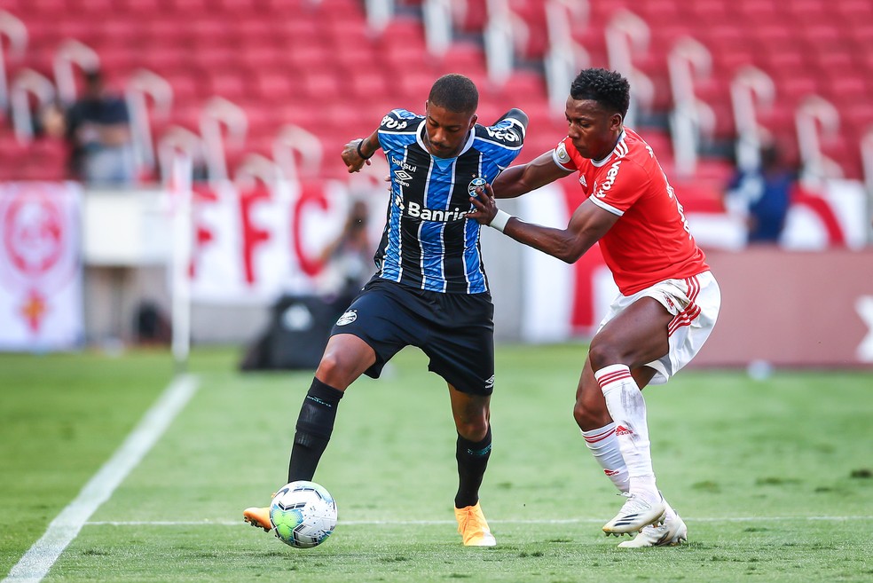 Jean Pyerre marcou o gol que não foi suficiente para vitória do Grêmio — Foto: Lucas Uebel/Divulgação Grêmio