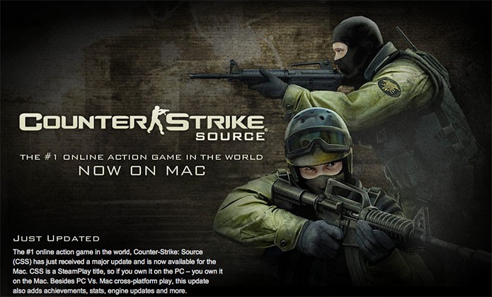 Counter-Strike Source está disponível no Steam para Windows e Mac (Foto: Reprodução/Felipe Vinha)