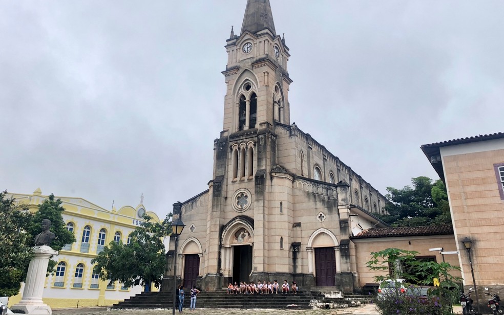 Santuário do Rosário, na cidade de Goiás, que integra trajeto da Procissão do Fogaréu — Foto: Paula Resende/G1