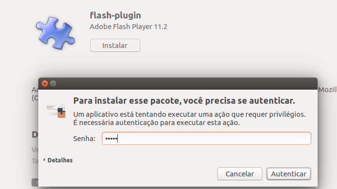 Autorizando a instalação do Flash Player para Linux (Foto: Reprodução/Edivaldo Brito)