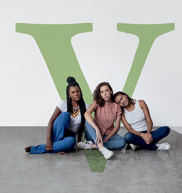Veganismo - Da esq. para a dir.: Camila Botelho, Nyle Ferrari e Caroline Soares (Foto: Coletivo Amapoa)
