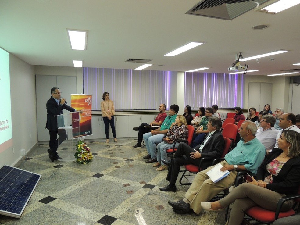 Evento de lançamento do 'Agroamigo Sol', projeto do Banco do Nordeste, em João Pessoa (Foto: Divulgação/BNB)