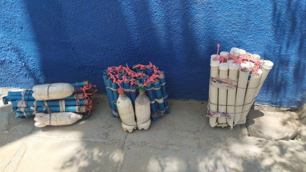Polícia encontra explosivos em cidade da Bahia e suspeito morre em confronto com PMs no Rio do Pires — Foto: Divulgação/SSP-BA