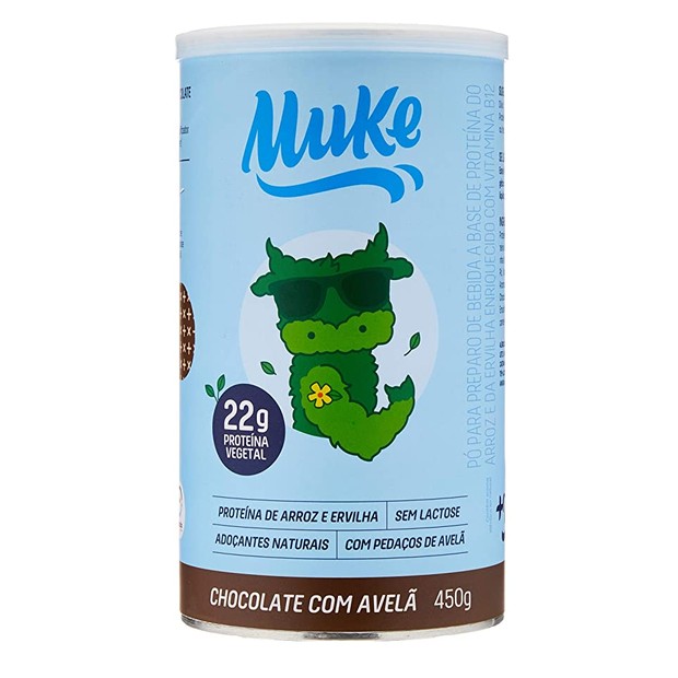 Pote Proteína Vegana Chocolate com Avelã 450G, Muke, 450G (Foto: Reprodução/ Amazon)