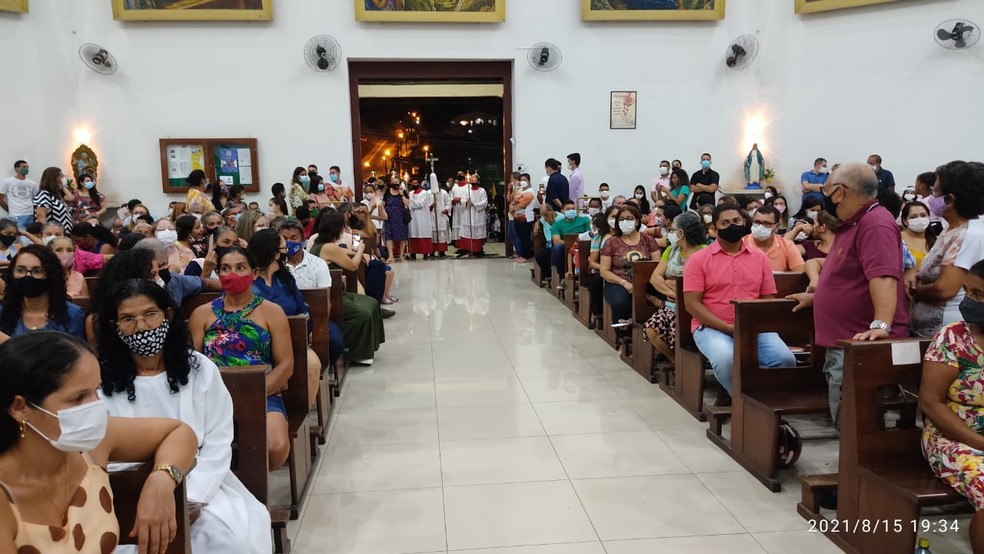 Missa encerrou festa do Novenário de Nossa Senhora da Glória — Foto: Gledisson Albano/Rede Amazônica Acre