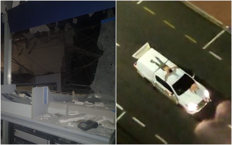 Quadrilha fortemente armada atacou bancos e fez moradores reféns em Araçatuba (SP) — Foto: Arquivo pessoal