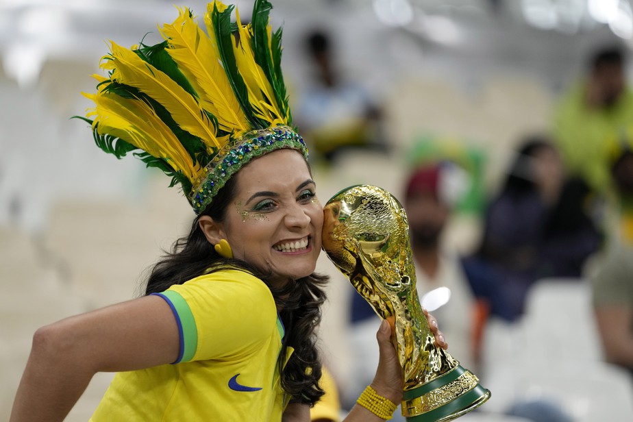 Uma torcedora do Brasil