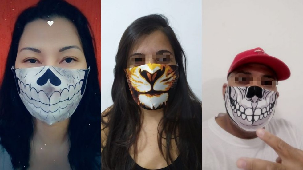 Empresário transformou loja de artigos personalizados para festa em confecção de máscaras em Bauru — Foto: Arquivo pessoal/Nelson Machado Júnior