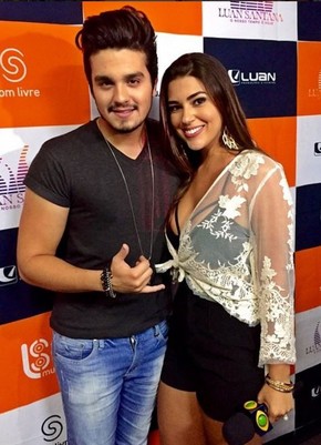 Vivian Amorim, BBB17, e Luan Santana (Foto: Reprodução / Facebook)