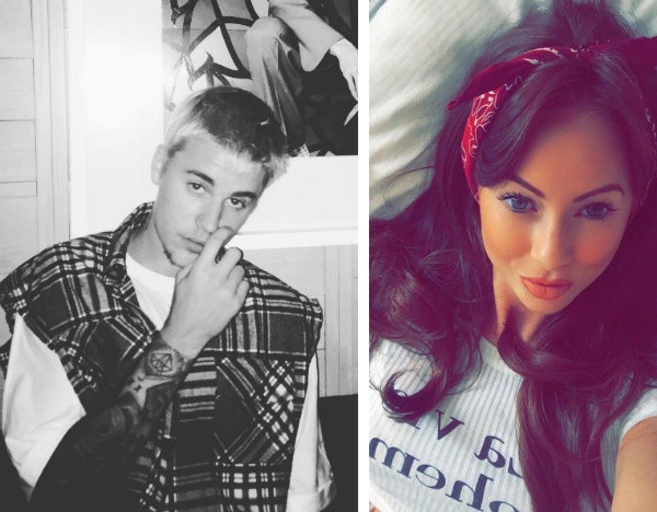 O cantor Justin Bieber e a atriz e modelo Laura Carter (Foto: Instagram)