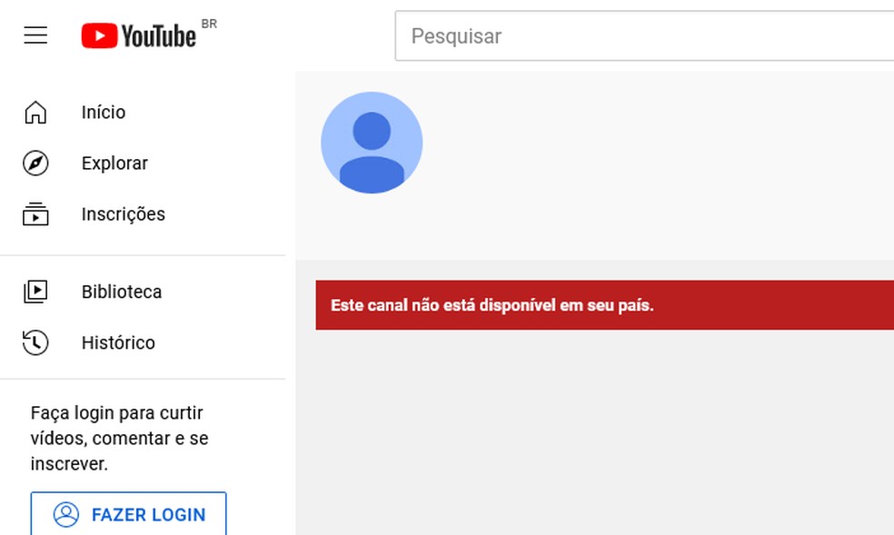 O canal Artigo 220 do blogueiro bolsonarista Allan dos Santos foi removido do YouTube — Foto: Reprodução