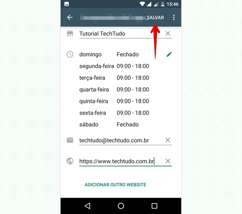 Salve as configurações (Foto: Reprodução/Helito Bijora)