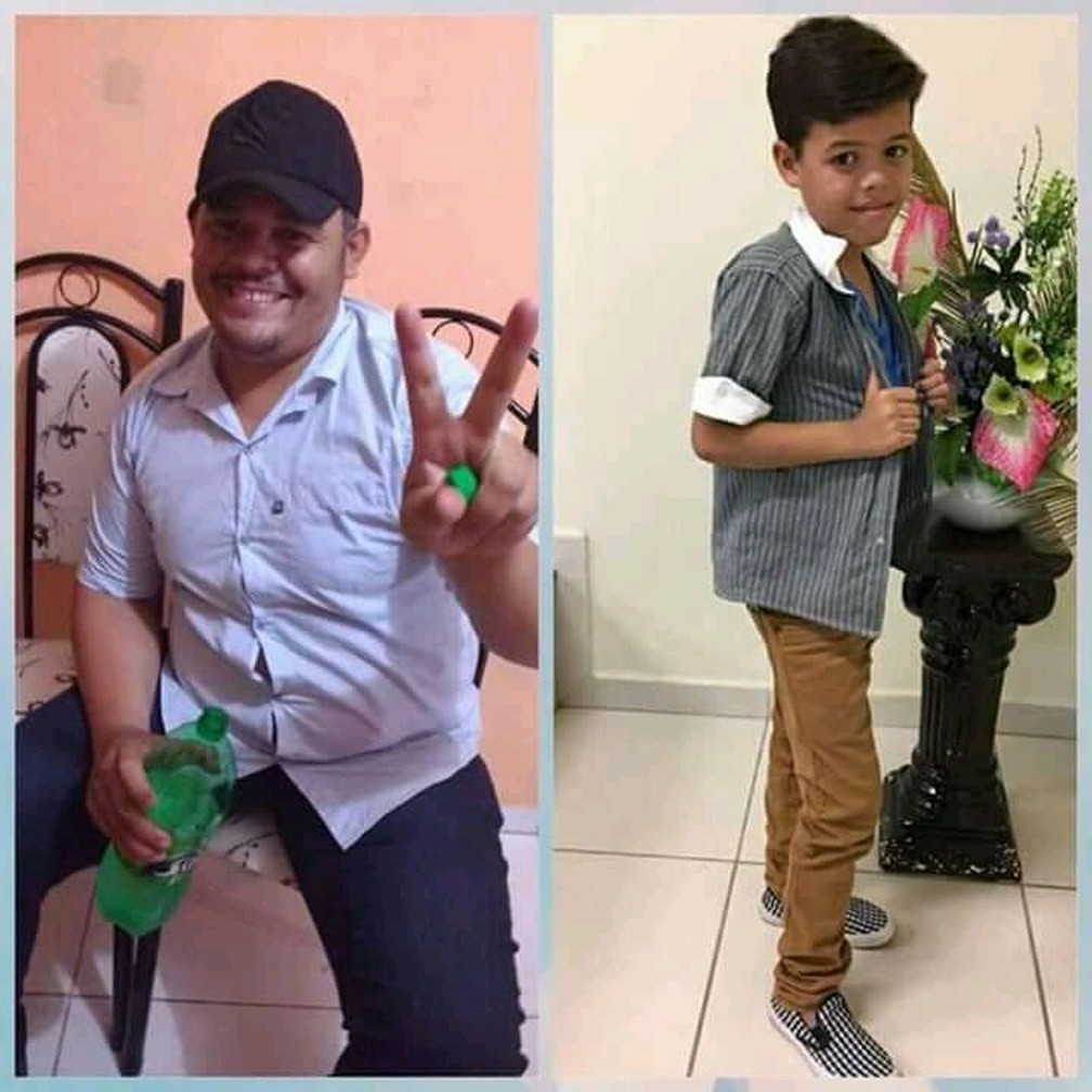 JoÃ£o Paulo Mangueira, pai de JoÃ£o Vitor, foi morto a tiros na tarde do dia 18 de julho deste ano (Foto: FablÃ­cia FranÃ§a/Arquivo Pessoal)