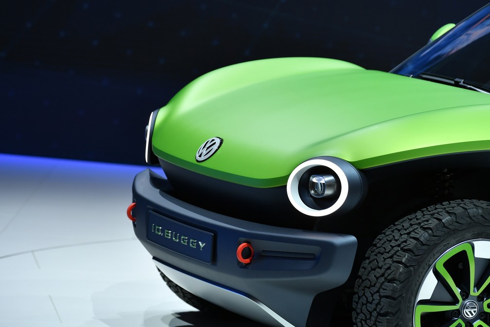 Volkswagen ID Buggy posseui luzes de LED — Foto: Harold Cunningham/AFP