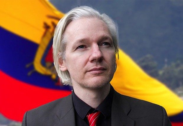 O fundador do Wikileaks, Julian Assange, está asilado na embaixada do Equador há três anos e meio (Foto: Reprodução/YouTube)