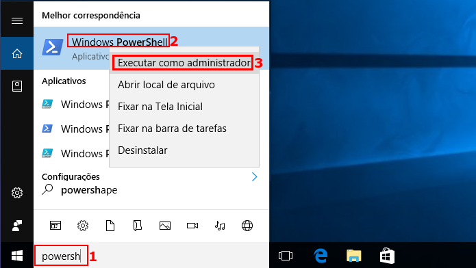 Executando PowerShell no Windows 10 (Foto: Reprodução/Edivaldo Brito)