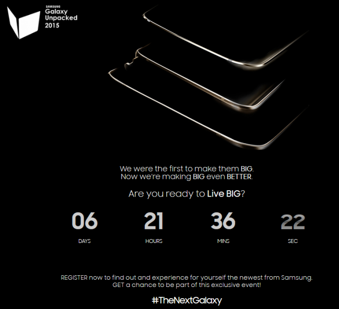 Samsung iniciou a contagem regressiva para apresentação de Galaxy Note 5 e S6 Edge Plus (Foto:Divulgação/Samsung)