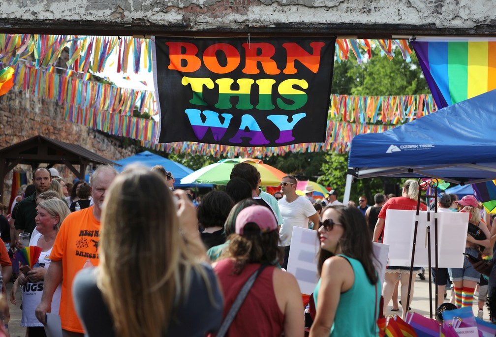 Festival do orgulho gay em Batesville, nos Estados Unidos — Foto: Jim Urquhart/Reuters
