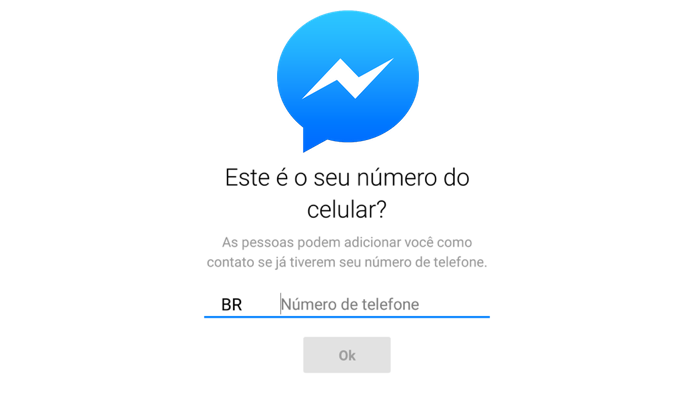Facebook Messenger passa a aceitar somente n?mero de telefone para fazer login (Foto: Reprodu??o/Paulo Alves)