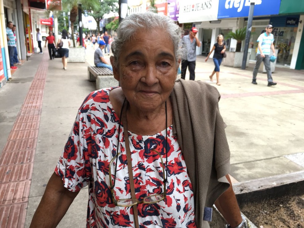 Maria Sahada Abrahão, de 86 anos, aposentada (Foto: Valmir Custódio/G1)