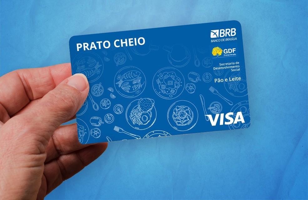 Imagem do cartão Prato Cheio, no DF — Foto: Divulgação/Secretaria de Desenvolvimento Social