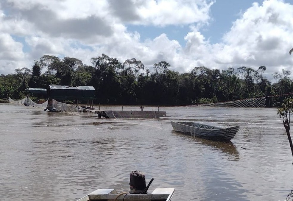 Ponto de fiscalização na Terra Yanomami — Foto: Ibama/Divulgação