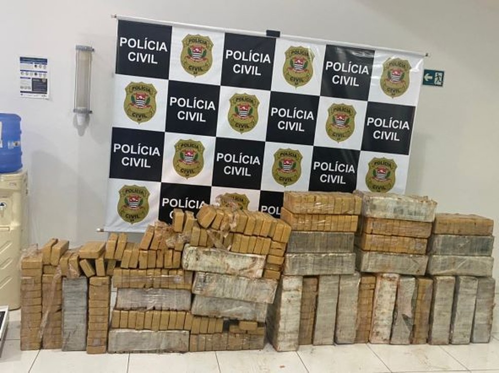 Droga apreendida em rodovia de Tupã ao logo das apurações — Foto: Dise/Divulgação