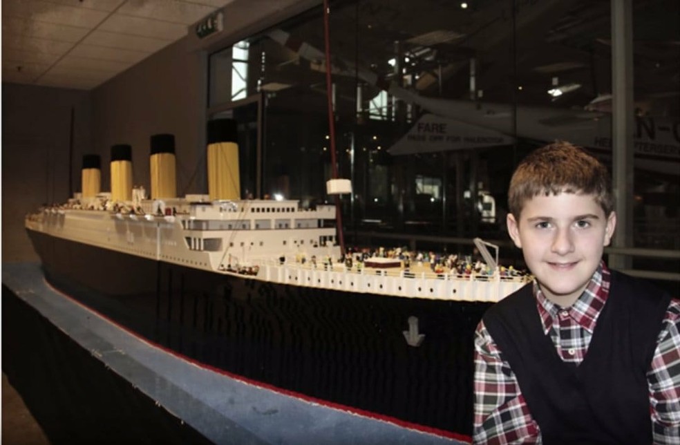 Réplica do Titanic está exposta em museu nos EUA: adolescente com autismo diz que processo de construção do navio ajudou nos relacionamentos e na escola. (Foto: Divulgação/TitanicPigeonForge.com)
