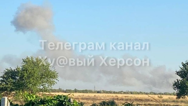 Explosões na Crimeia (Foto: Reprodução/Redes sociais)