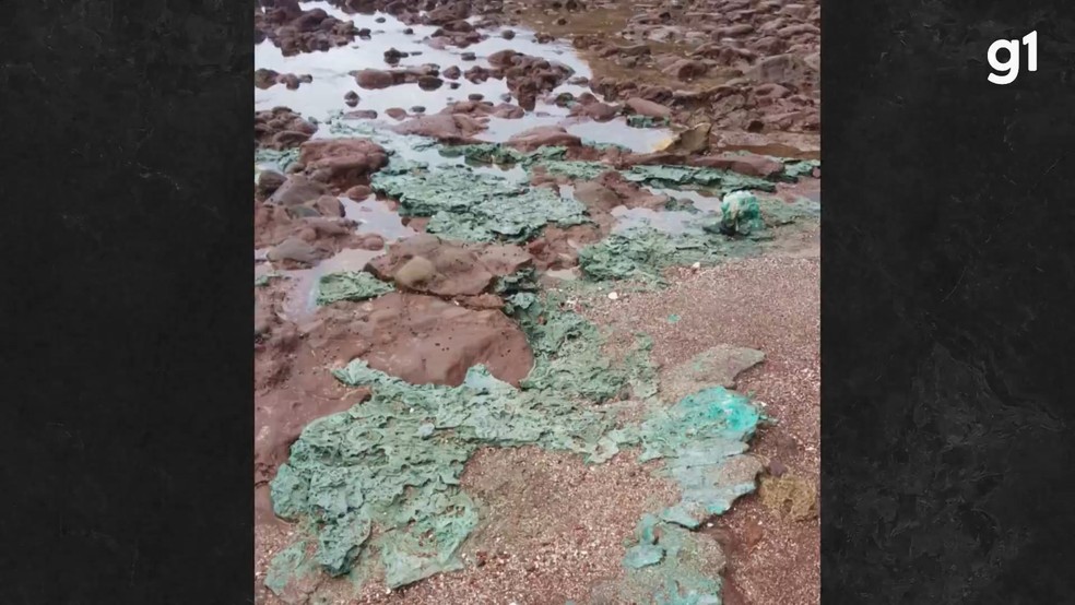 Rochas de plástico se formaram na Ilha da Trindade — Foto: Fernanda Avelar Santos