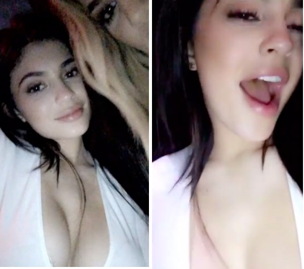Kylie Jenner faz caras e bocas em balada (Foto: Instagram)