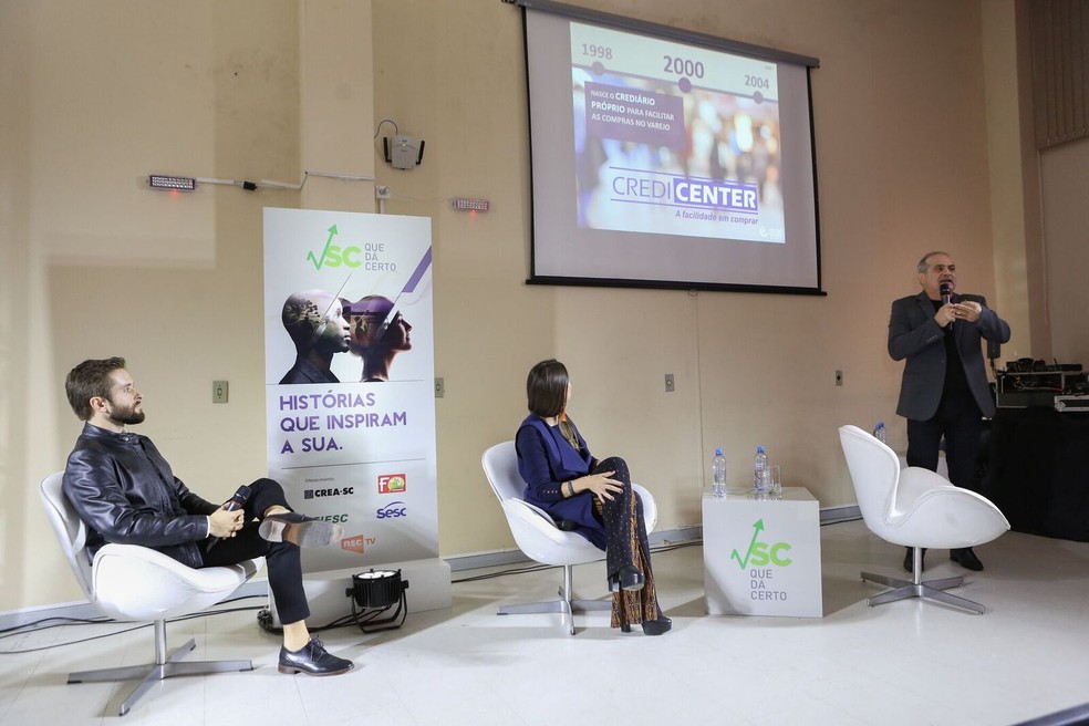 Nivaldo Rizzotto apresentou a história do Center Shopping Araranguá (Foto: José Somensi/Divulgação)