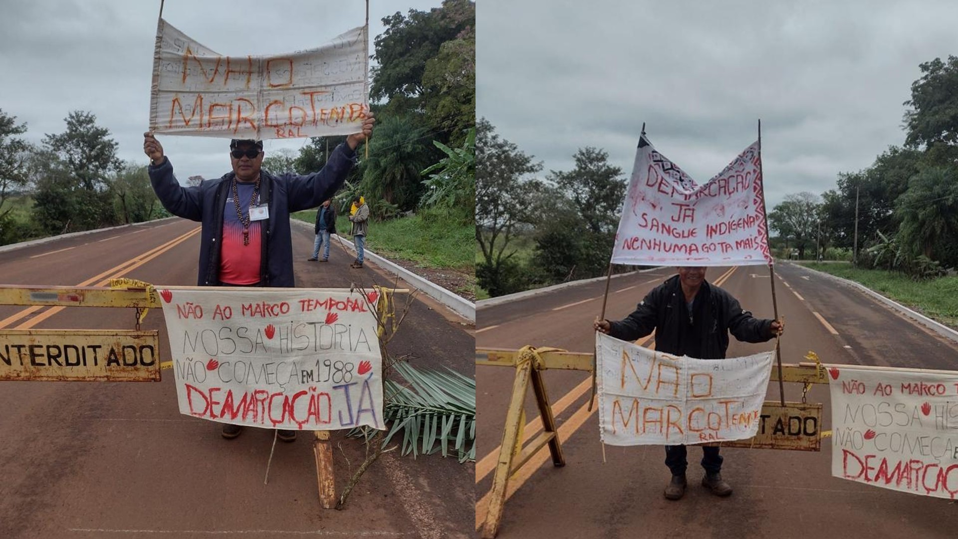 Em MS, indígenas bloqueiam trechos de rodovias em manifestações contra mudança no marco temporal