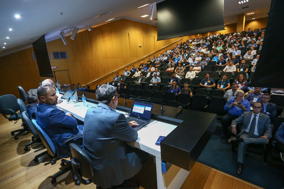Semin&aacute;rio de gest&atilde;o reuniu cerca de 250 pessoas na Arena &mdash; Foto: Lucas Uebel/Gr&ecirc;mio/Divulga&ccedil;&atilde;o