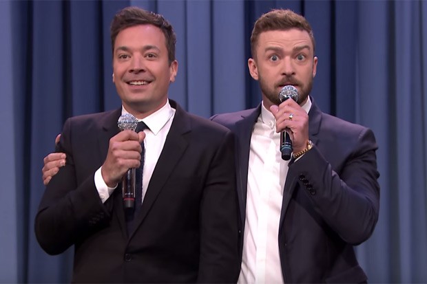 Jimmy Fallon e Justin Timberlake revisitam clássicos do rap (Foto: Reprodução/Youtube)