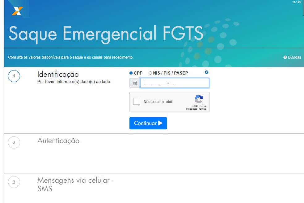 Consulta do valo e data do saque do FGTS pode ser feita por meio do site fgts.caixa.gov.br ou por meio do Disque 111.  — Foto: Reprodução