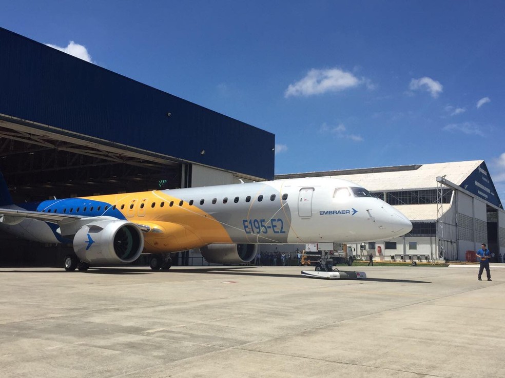 Embraer lança maior jato comercial do Brasil, o E195-E2 (Foto: Poliana Casemiro)
