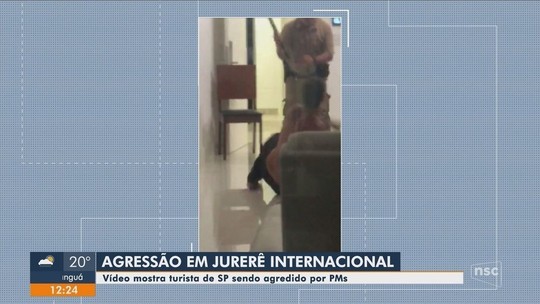 VÍDEO: Turista é agredido por PMs dentro de apartamento em Florianópolis