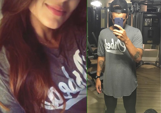 Letícia Almeida usa camiseta de Jonathan Couto (Foto: Reprodução/Instagram)