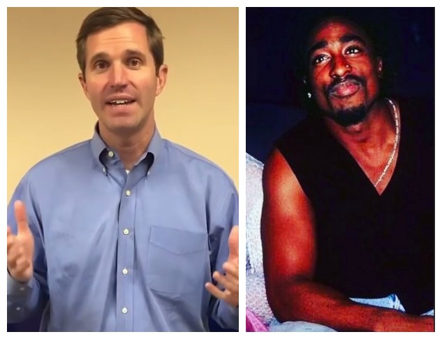 O governador do estado do Kentucky, Andy Beshear, e o rapper Tupac Shakur (Foto: Instagram)